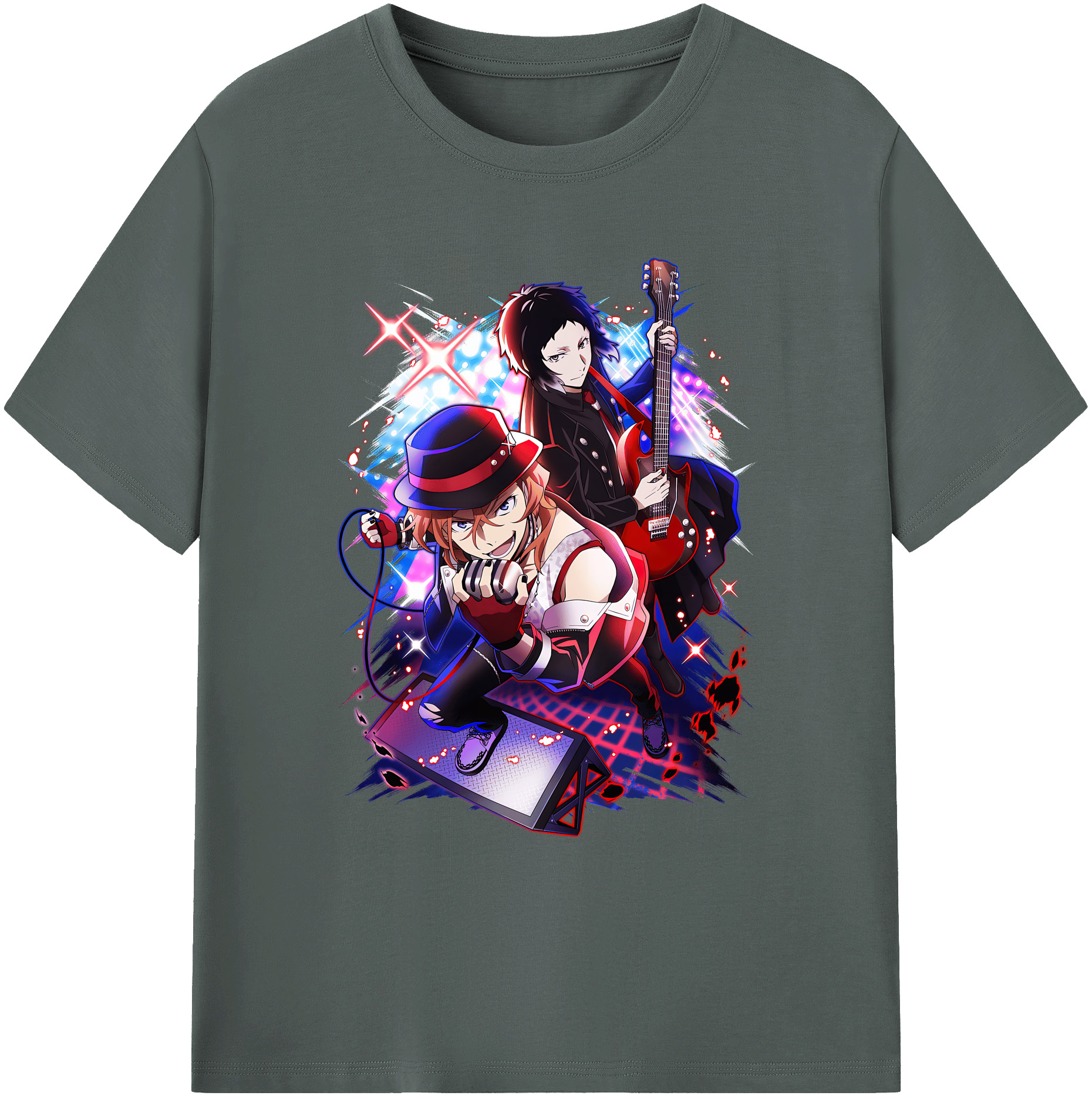 （画像用） 文豪ストレイドッグス Bungo Stray Dogs 綿100％ メンズ半袖Tシャツ｜肌触りやわらか＆通気性